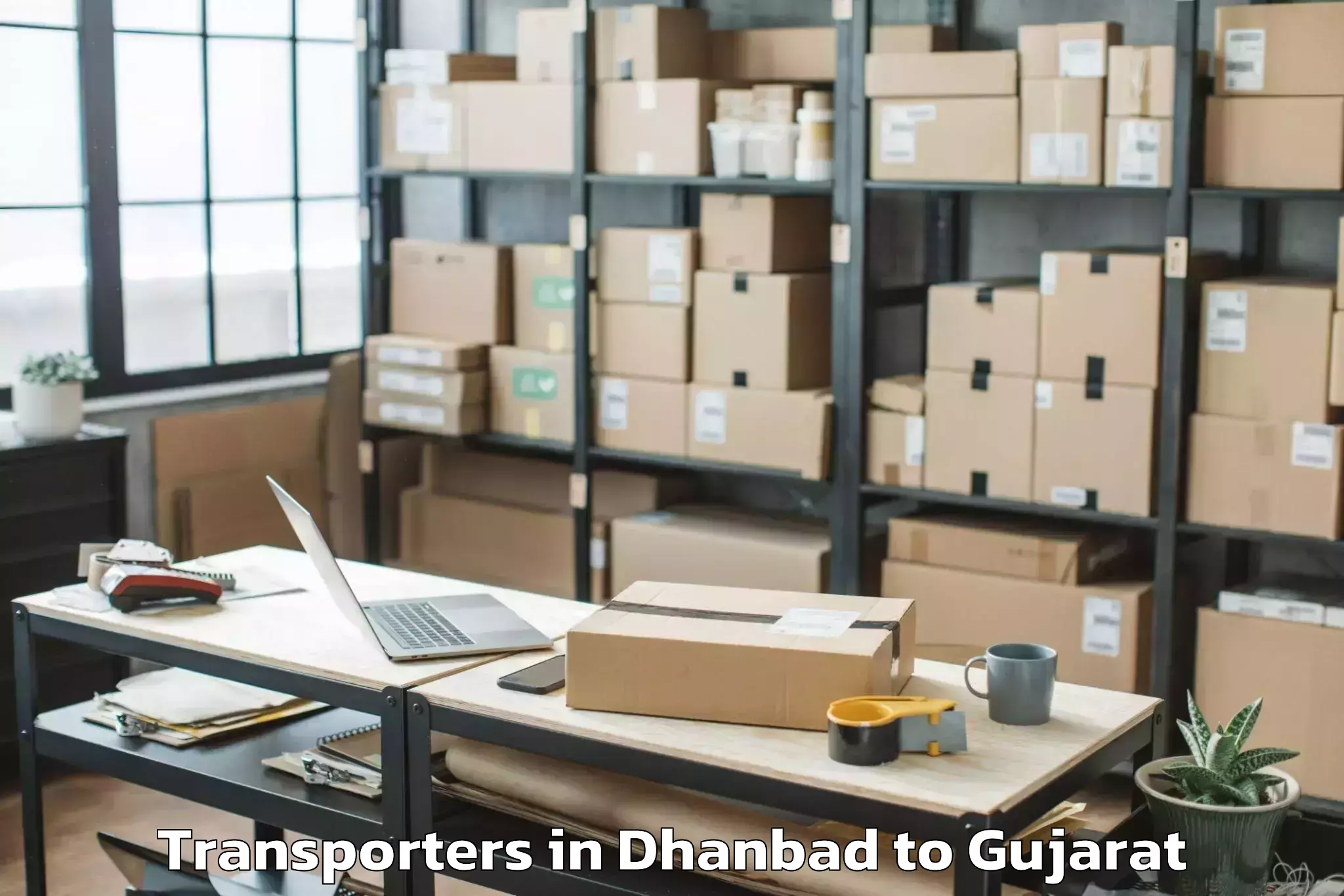 Book Dhanbad to Savarkundla Transporters Online